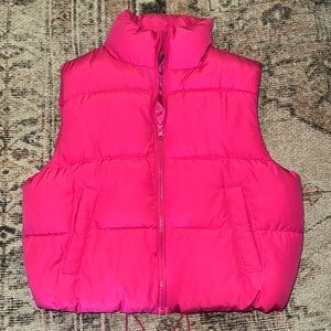 Hot Pink puffer vest